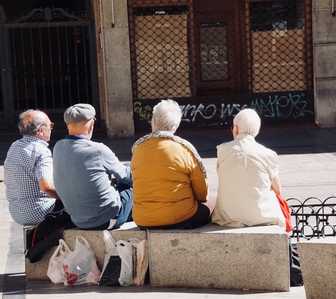 group of seniors chatting