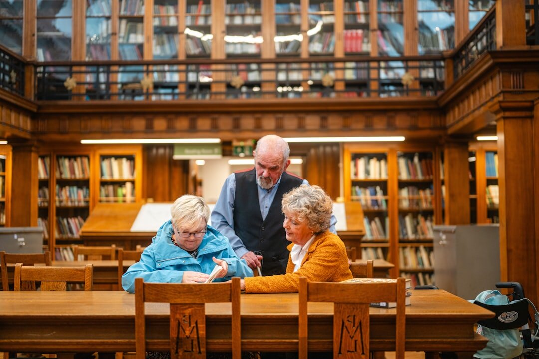 senior woman reading book